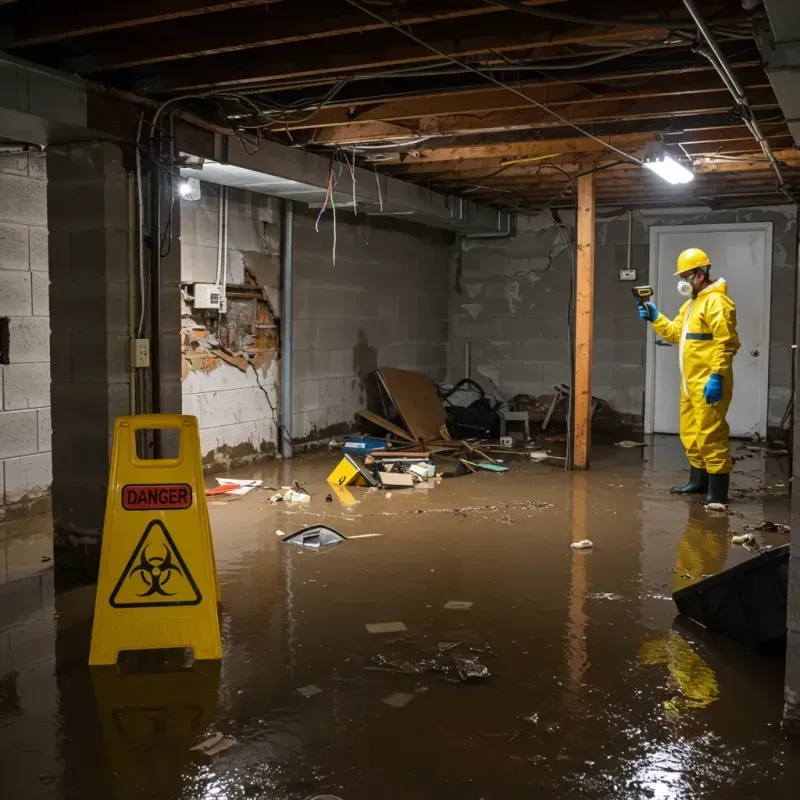 Flooded Basement Electrical Hazard in Bloomingdale, DC Property